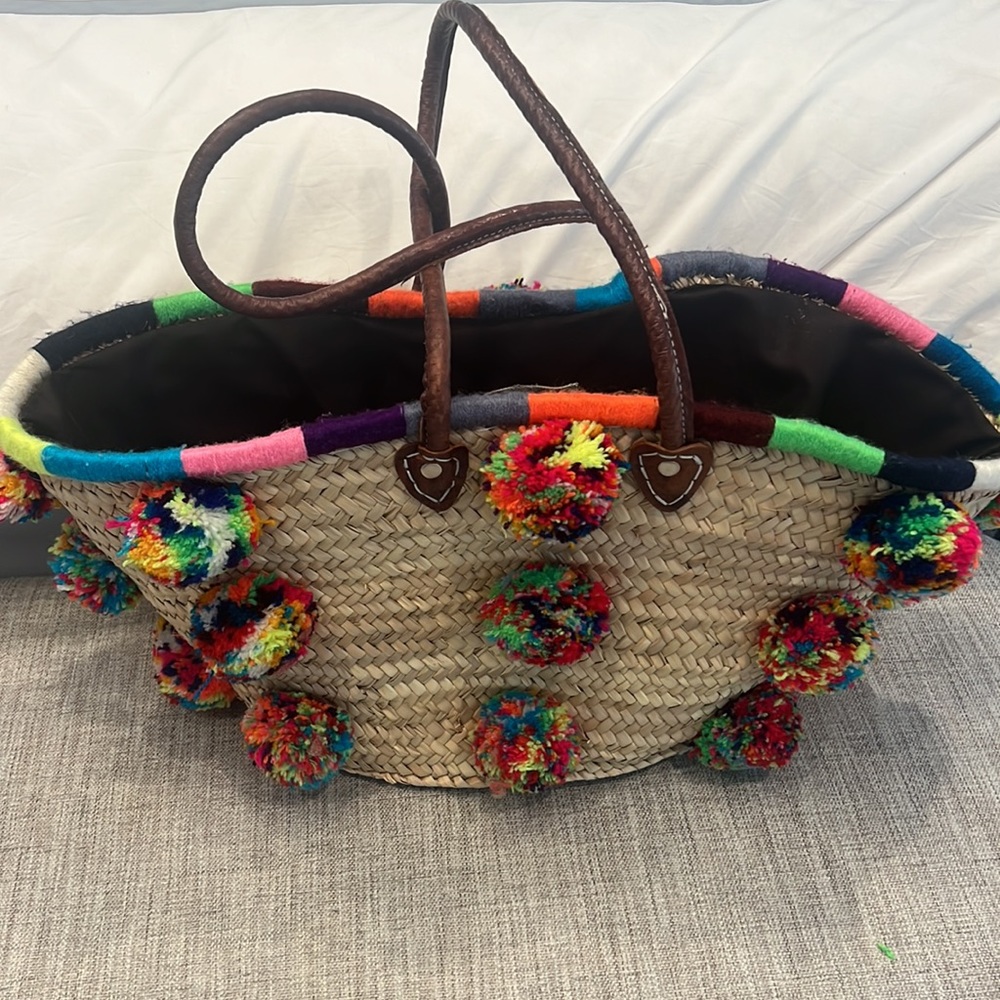 Soeur Du Maroc Pom Pom beach bag